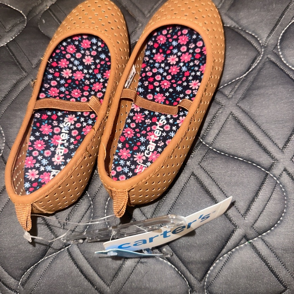 Carter's Brown Perforated Ballet Flats
